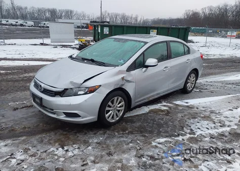 2012 Honda Civic Ex-L from USA, damaged, VIN 2HGFB2F96CH573721
